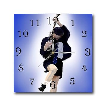 Amazon Com Tangerine Ac Dc 11 4 Reloj De Pared Hecho A Mano