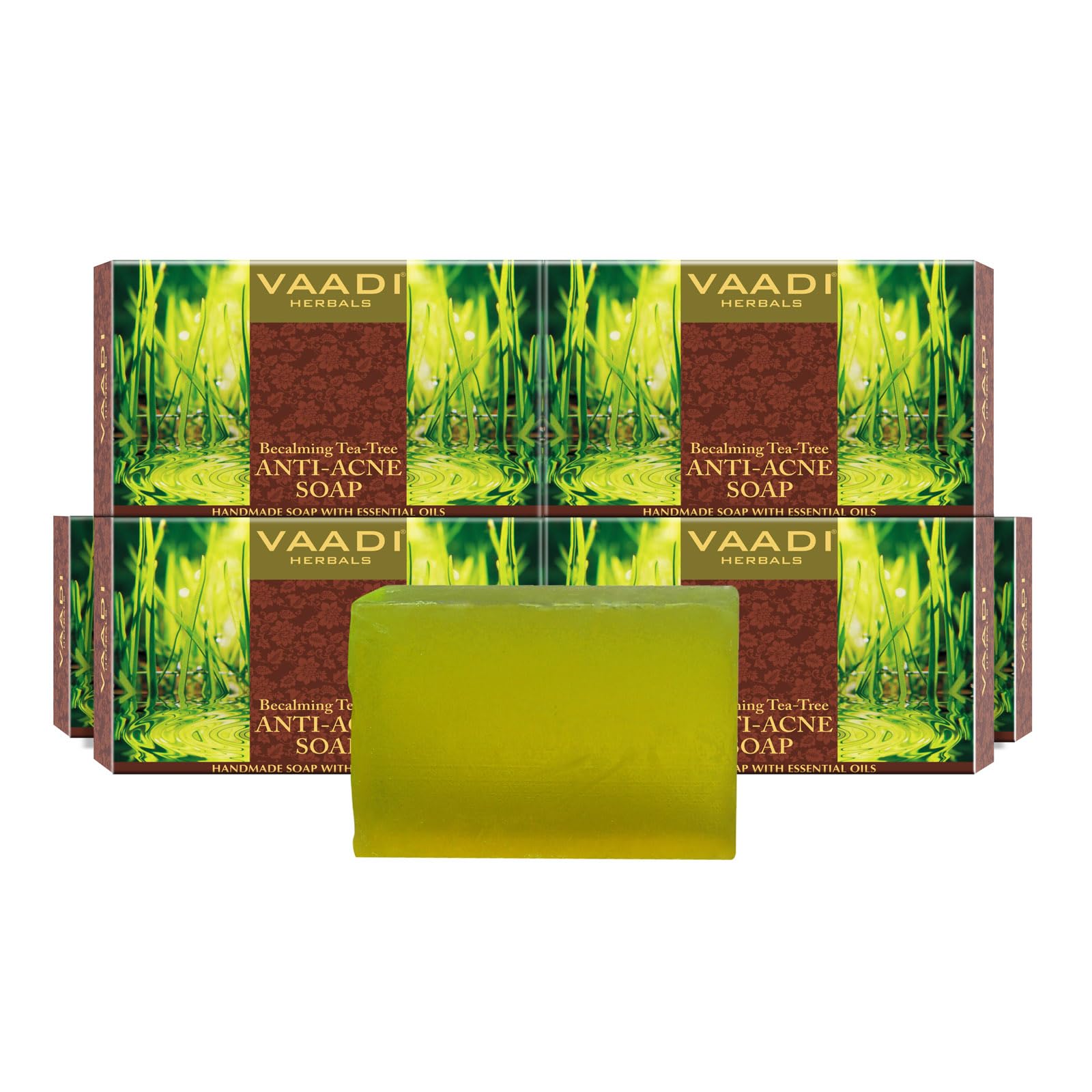 Vaadi Herbals Becalming Tea Tree Soap Anti Acne Therapy, 75gms x 6