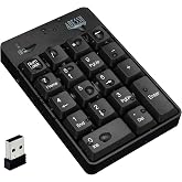 Adesso WKB-6010UB - Wireless Spill Resistant 18-Key Numeric Keypad Number Pad, Black