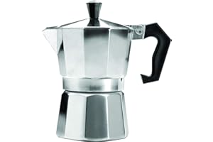 Primula Classic Stovetop Espresso and Coffee Maker, Moka Pot for Italian and Cuban Café Brewing, Greca Coffee Maker, Cafeteras, 3 Espresso Cups, Silver