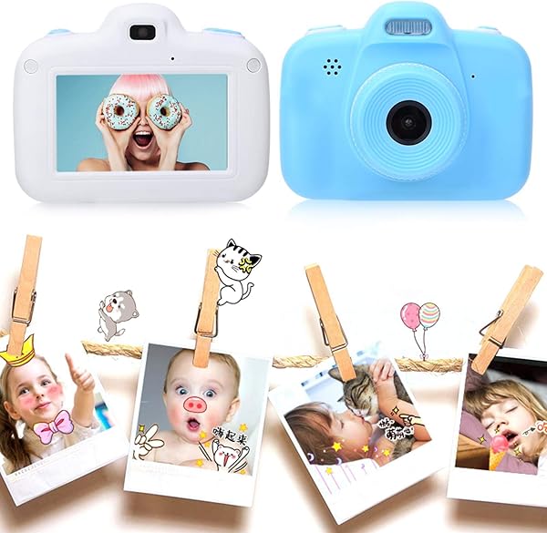 SALALIS Mini Kids Camera720P HD Children Digital Camerwith 2 8 Inch Touch ScreenMultifunction Cartoon Digital Camerawith a Hanging RopeKids Gifts