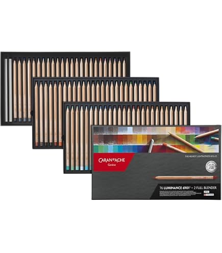 Amazon.com : Caran D'ache Luminance Colored Pencil Set of 40