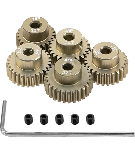 RC Motor Gear, 10 stks/set 16 T-25 T, Motor Gear, 7075 Aluminium 48 Zagen Stalen Pinion, geschikt voor 1/8 1/10 Borstelloze Motoren, RC Modelbouw, Drone, Robot DIY Projects