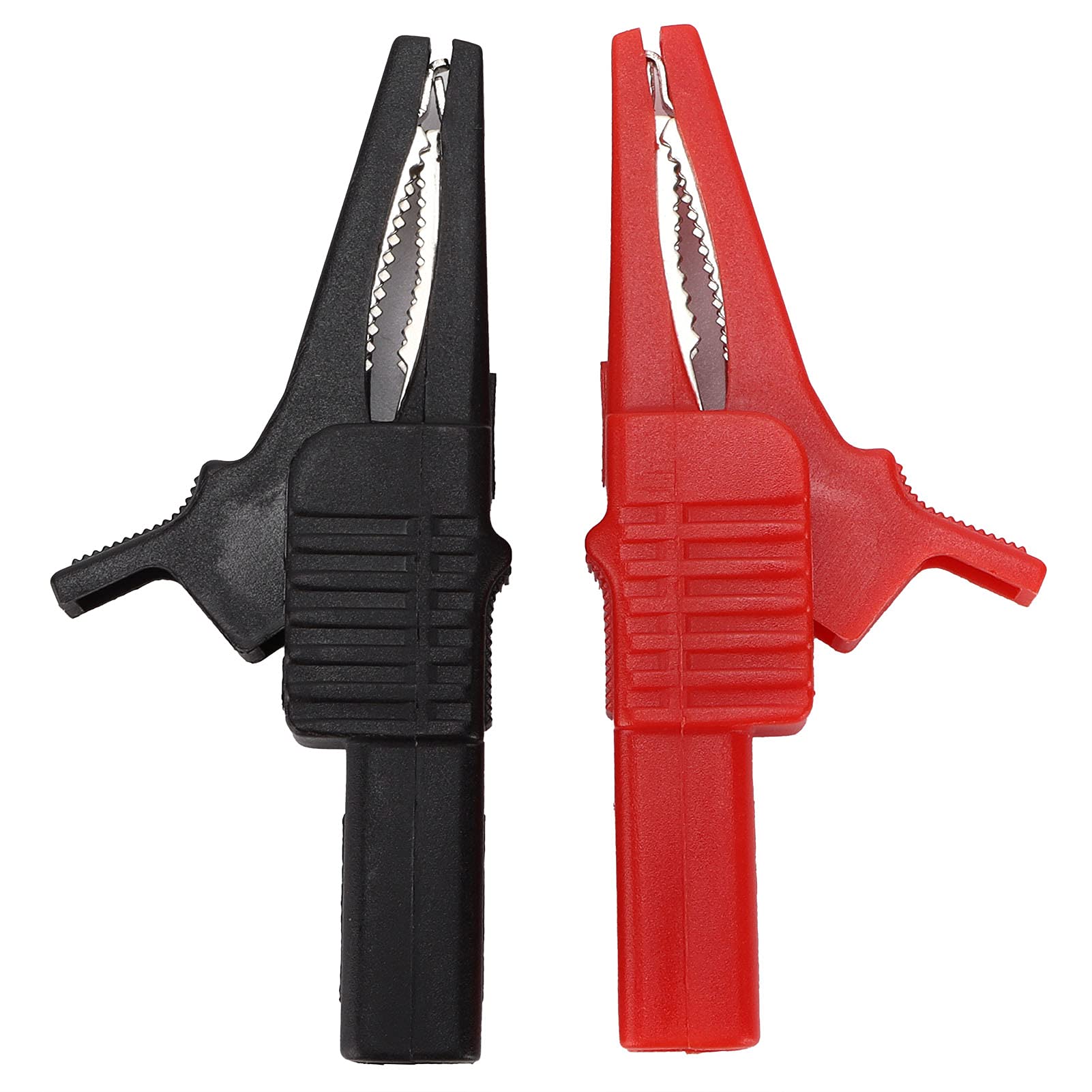 2PCS Brass Insulated Crocodilian Clip, Banana Plug Test Lead Clip for Multimeter And Clamp Meters Test