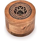 Kimona Dog Urn Wooden Pet Memorial Keepsake Cremation Urns for Ashes Pet Urn Wood Keepsake Box Urns for Cat Dogs Ashes (3.5" x 3.5" x 2.5")