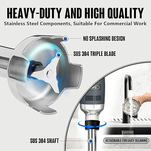 VONCI 500W Commercial Immersion Blender, 16