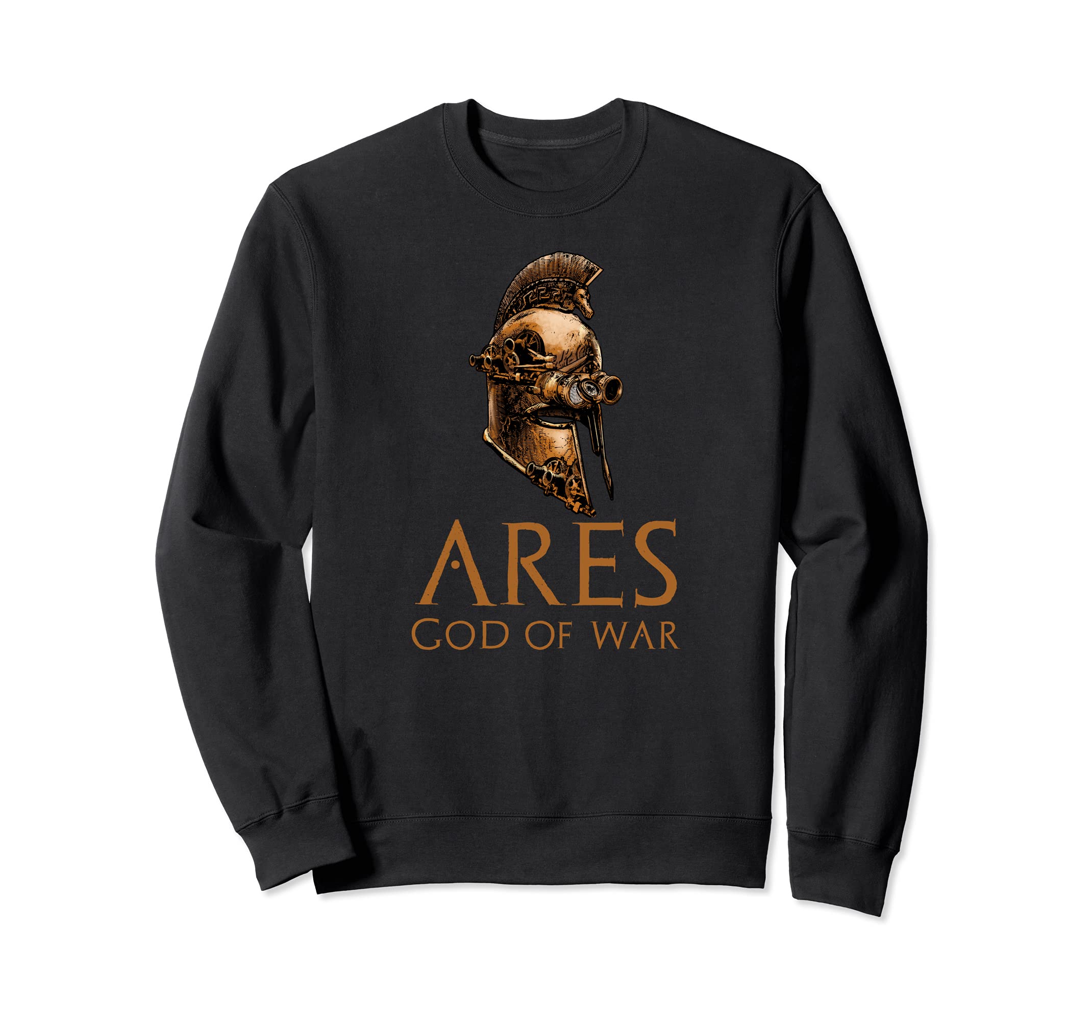 Ares - God Of War - Steampunk Ancient Greek Spartan Helmet Sweatshirt