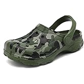 Cofopo Boys and Girls Tie Dye Clogs for Kids,Unisex Eva Mules for Big Kid,Little Kid,Boy and Girl Closed Toe Slide Sandals,Black and White