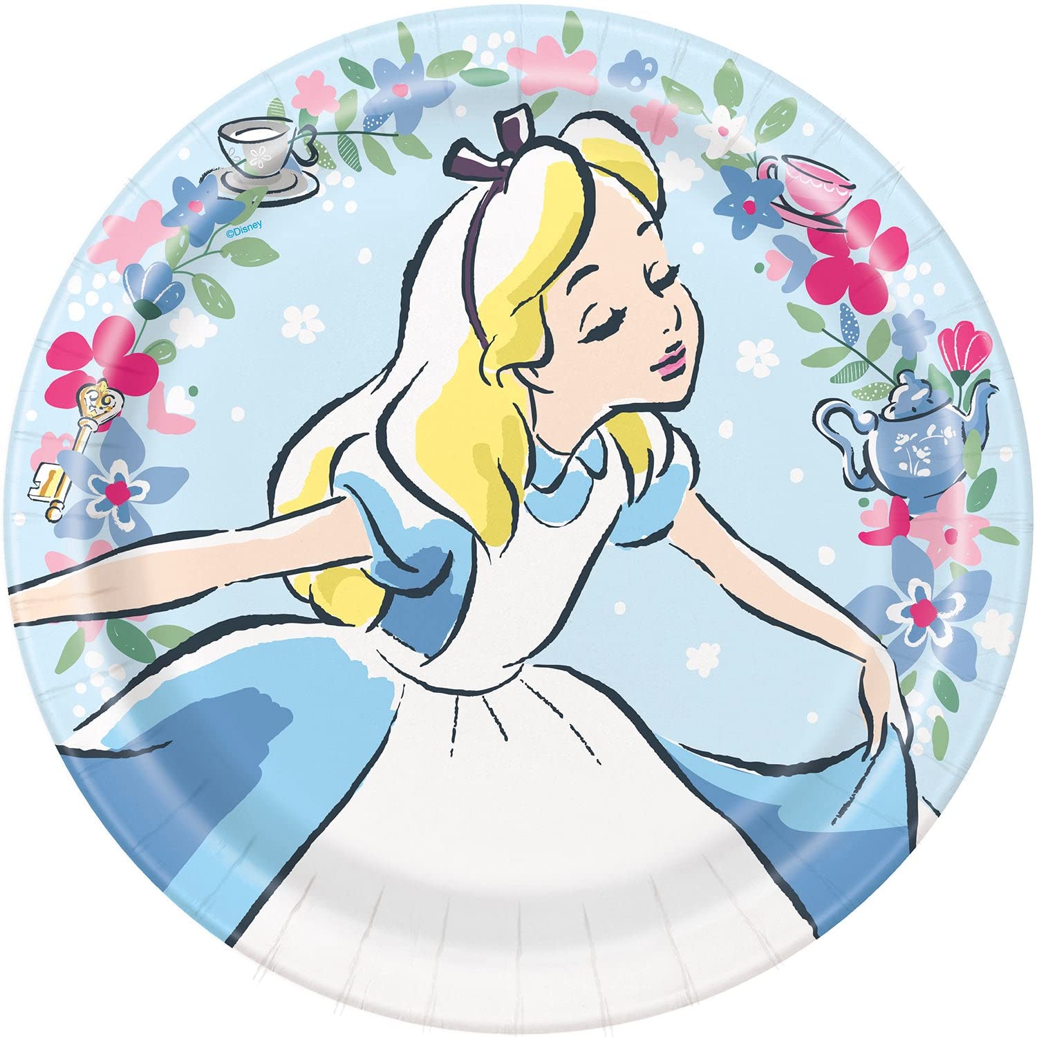 Alice in Wonderland Teaparty Lunch Plates - pack of 8