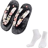 MACEFIL Anime Cosplay Women Japanese Wooden Clog Versatile Geta Sandals Traditional Kimono Slippers Flip Flops