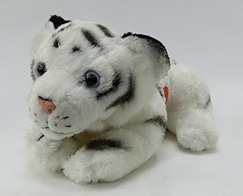Trachtexemplar Susser Brullender Weisser Tiger Aus Plusch Tiger Brullt Auf Knopfdruck Ca 20 Cm Raubkatze Mit Stimme Amazon De Spielzeug