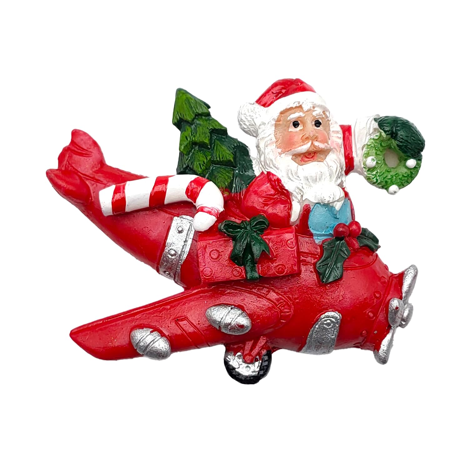 3D Fridge Magnet Santa Claus Christmas Decorative Magnet Perfect for Kitchen, Magnetic Whiteboard or Office, Gift Idea and Christmas Decoration (MOD 11)