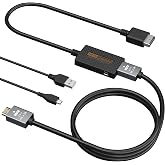 LA NREUCETS PS2 to HDMI Adapter for PS2/PS2 Slim Console, HDMI Converter Cable Y Cb/Pb CR/PR Signal Output for PS2/PS2 Slim Console with HD Link Cable