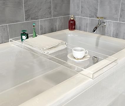 Amazon Com Onelux Durable Clear Acrylic Towel Tray Lucite