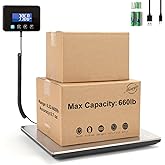 Miseyo 660lbs Digital Shipping Scale - 0.7oz High Accurate Stainless Steel Postal Scale for Packages, Luggage, Small Business, Warehouse, Battery &amp; Charging Cable Included
