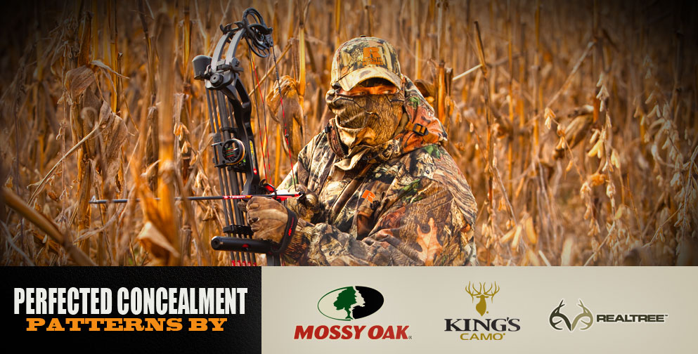 Paterns by Mossy Oak™, Kings Camo™, and Realtree®