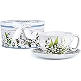 STP GOODS Bone China Tea/Coffee Cup and Saucer in Gift Box Tea Cup and Saucer Set of One