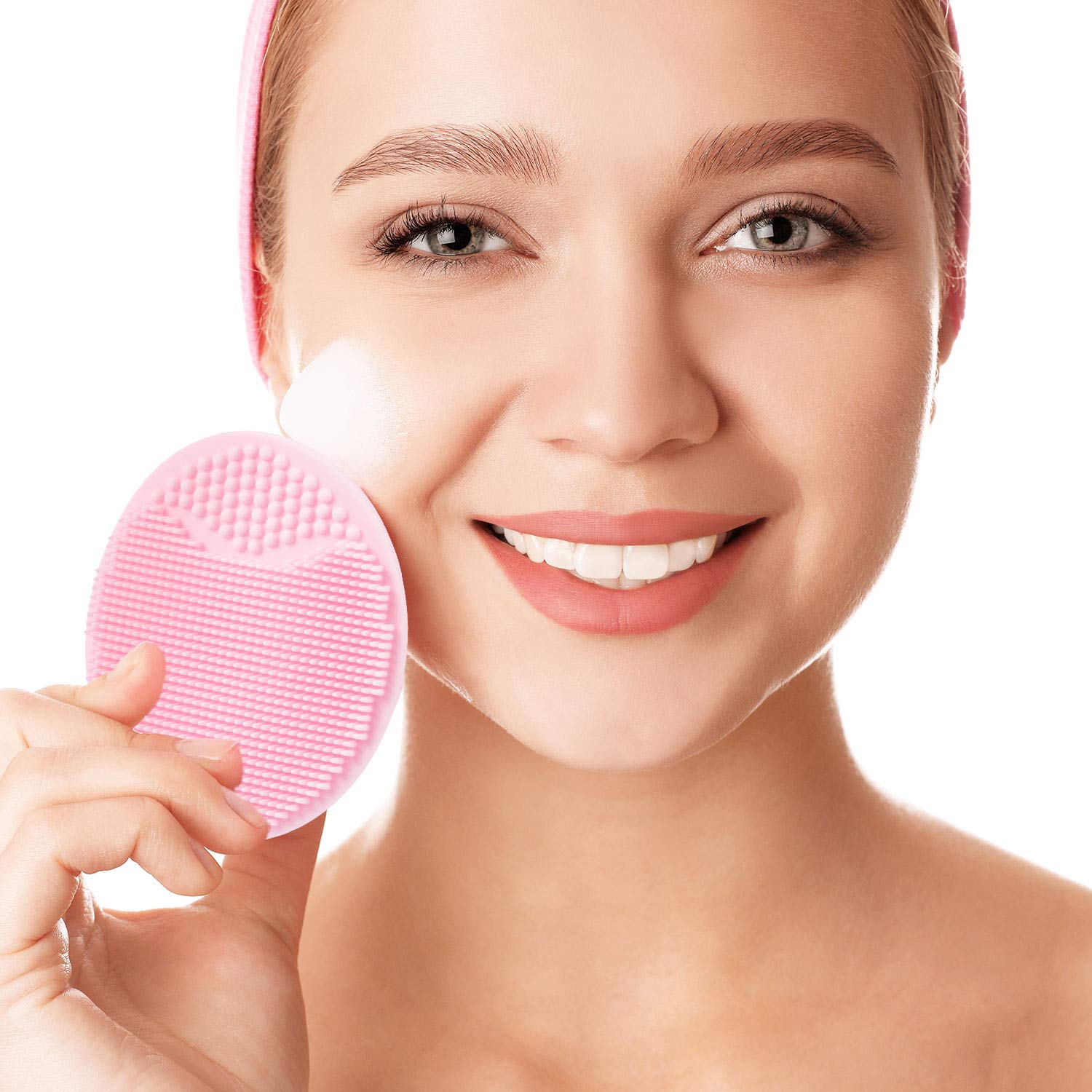 6 Pieces Double-Sided Silicone Exfoliating Lip Brush and Silicone Face Cleanser and Massager Brush Silicone Facial Scrubber Exfoliator Set Silicone Facial Cleaning Tool for DIY Facial Skin Care: Beauty
