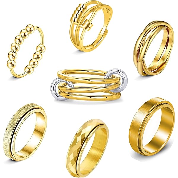 Anillos Giratorios De Acero Inoxidable Para Hombre Y Mujer, Joyería
