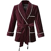 Lucasini Mens Smoking Jacket Velvet Fully Lined
