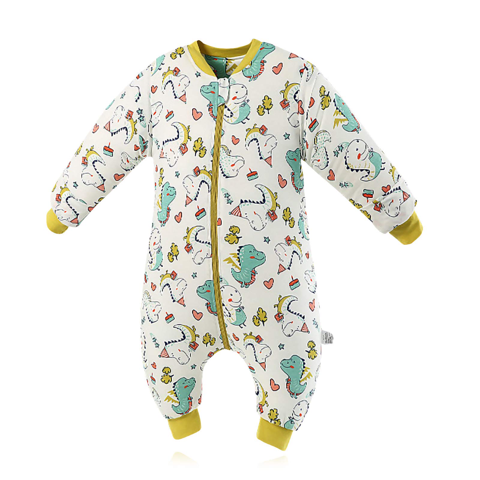 SONARIN Baby Sleeping Bag Baby Sleep Sack Split Leg with Removable Sleeves,3.5 Tog Organic Cotton Sleeping Bag Various Sizes from 6 Months to 6 Years Old