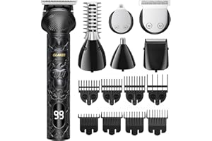GLAKER Beard Trimmer for Men, Multi Groomer All-in-One Trimmer, Electric Razor for Beard, Head, Body, Nose, Face, Cordless Ha