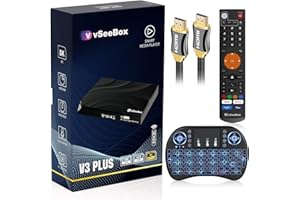 ZYF V3 Plus 2024 Newest Version, RAM 4GB Storage 64GB, New Live Ultra, with Upgraded Voice Remote, Backlit Mini Keyboard & 8K HDMI Cable