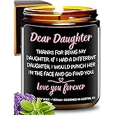 Funny Daughter Candle, Best Daughter Gifts from Mom, Unique to My Daughter Gifts from Dad, Ideal Birthday Presents for Her Adult, Mother's Day, Christmas, Gift-Ready