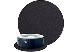 Vansza Round Hot Tub Mat, Above-Ground Pool Protector Mat, Water-Absorbent Hot Tub Flooring Protector, Outdoor Indoor Portable Spa Pool Ground Protection, 79inch Dia