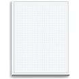 Graph Paper Pad for Blueprint Drawings, Drafting, Engineering Drawing, and Planning - Graph Paper 8.5x11 Blueprint Quadrille Grid Paper Pads with Blue Lines, High Brightness 50 Sheets (1-Pack)