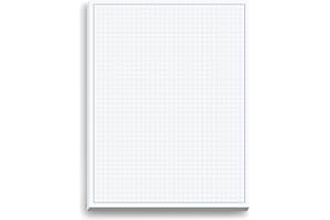 Bloc de papier graphique pour dessins, dessin, dessin d'ingénierie et planification – Bloc de papier quadrillé de 21,6 x 27,9