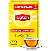 Lipton Black Tea Bags, Hot or Iced, Black tea with Caffeine, 400 Total Bags (200ct - Pack of 2)