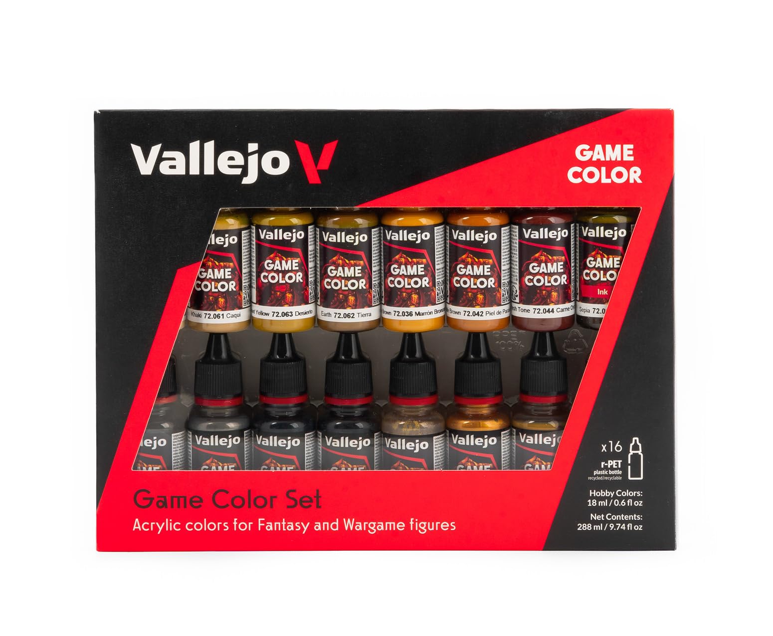 AV Vallejo Game Color Set - Leather & Metal (x16)