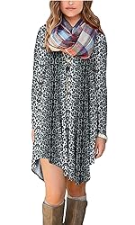 DEARCASE T-Shirt Dress for Women Long Sleeve