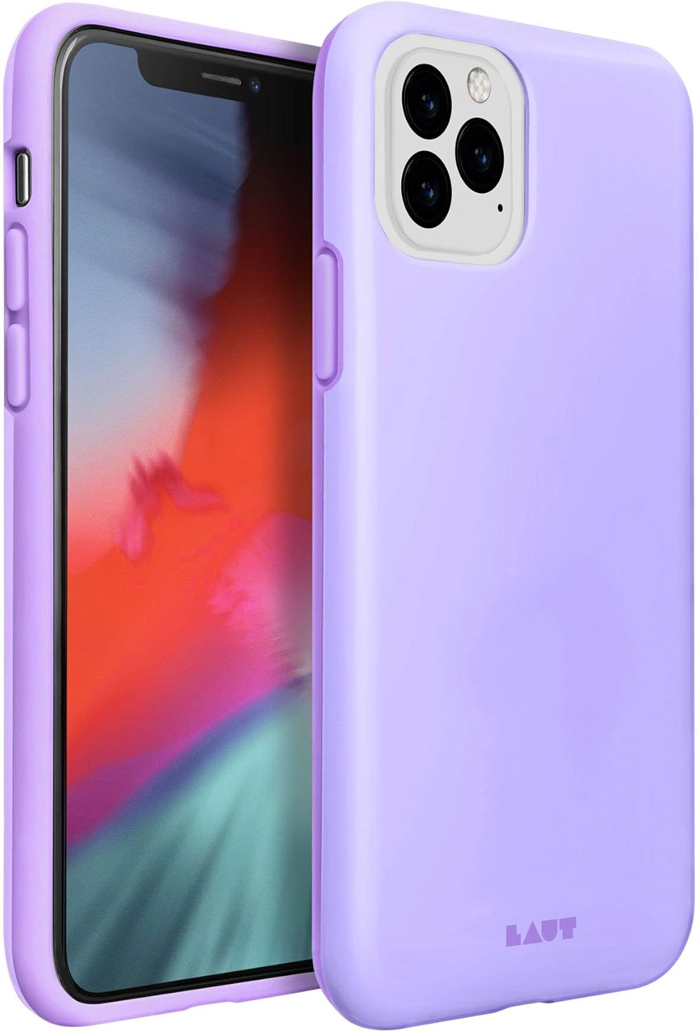 LAUT | HUEX Pastels for iPhone 11 | Refreshing Pastel Colors | Air Frame Technology | 13ft./ 4m Impact Protection | Easy to Snap On & Off | Qi Wireless Charger Compatible • Violet