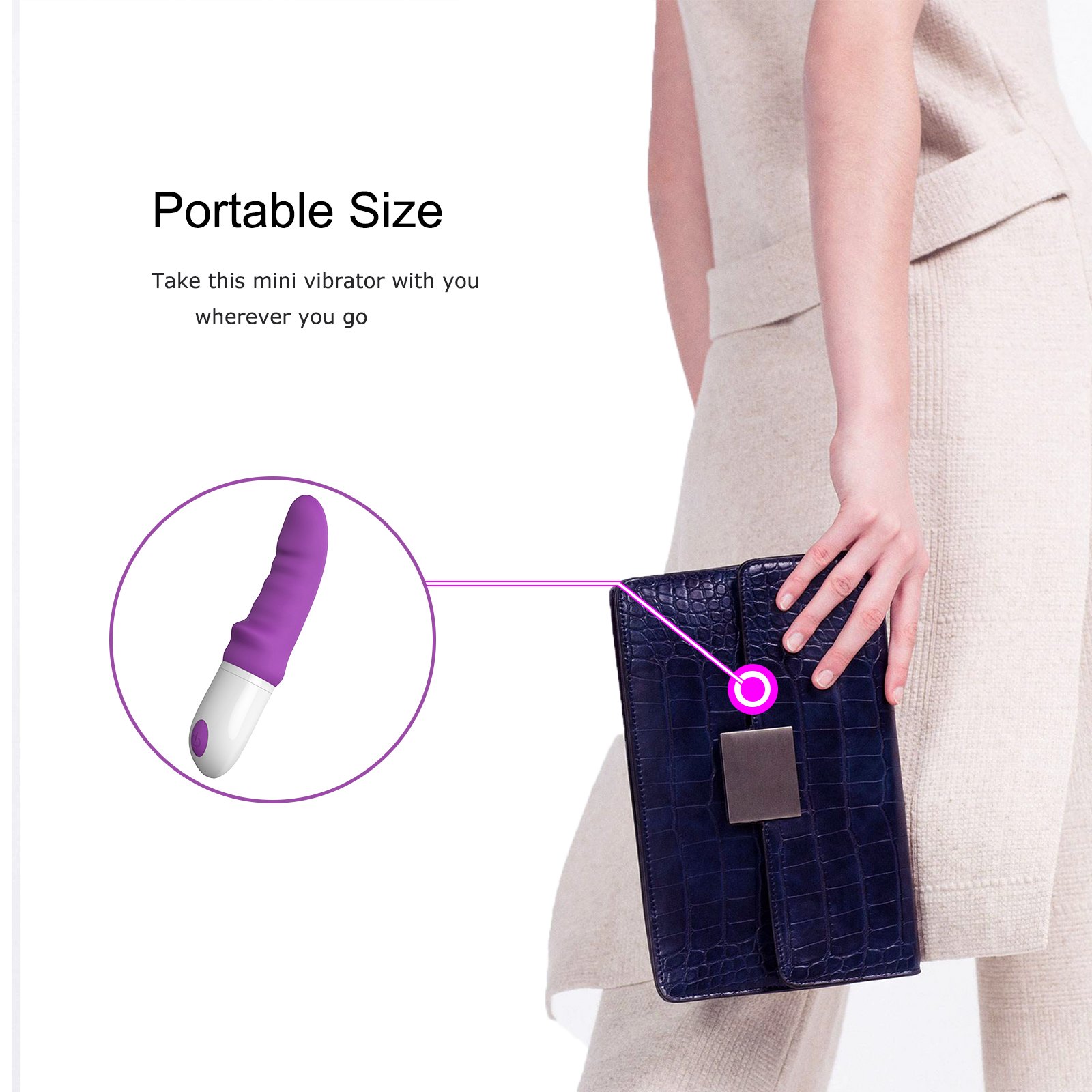 G-Spot Dildo Vibrator for Vagina, Sex Adult Toys for Women,Wand Massager Clitoris Stimulator for Beginner(Purple)