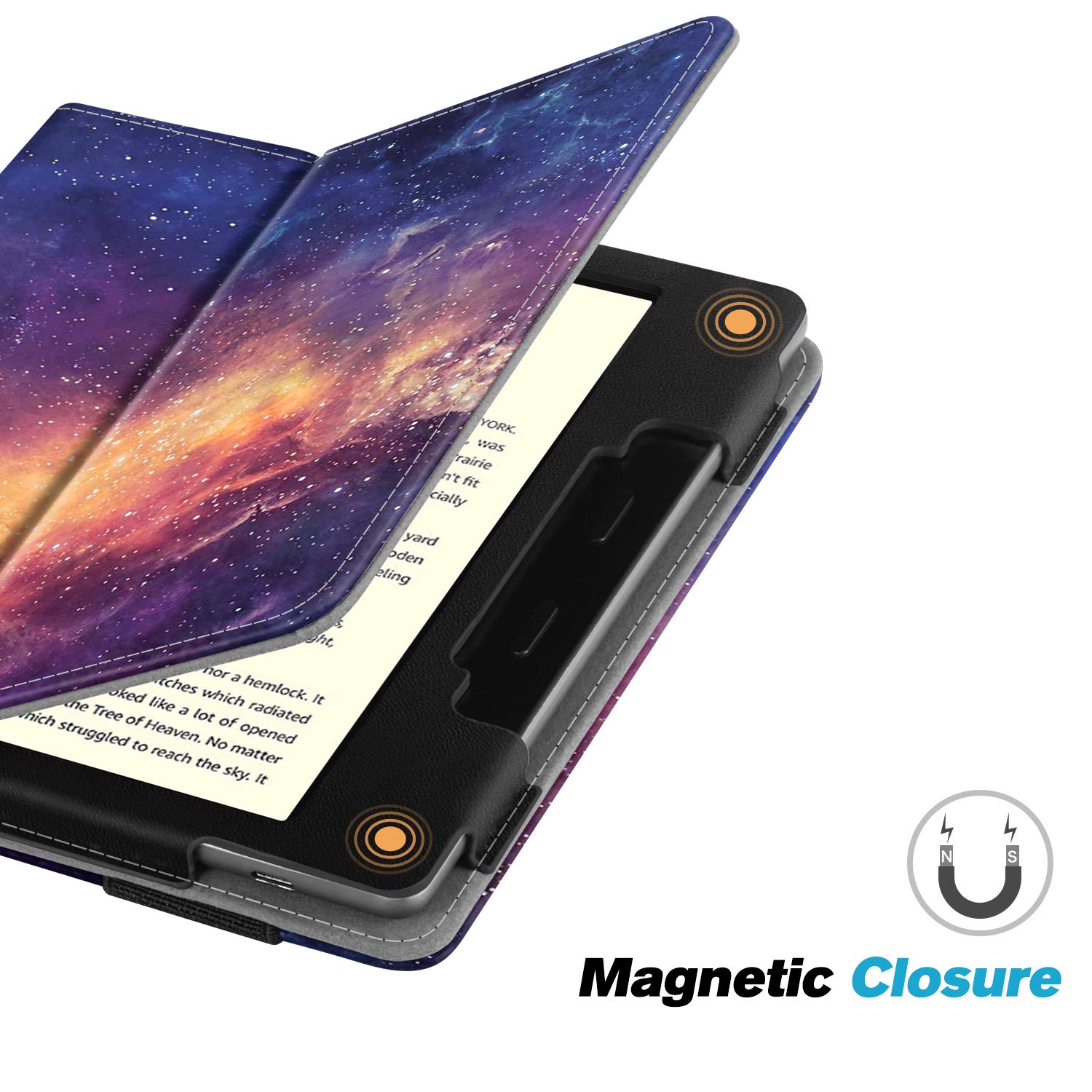 Fintie Folio Case for All-new Kindle Oasis (10th Generation, 2019 Release and 9th Generation, 2017 Release) - Premium PU Leather Slim Fit Cover with Auto Wake Sleep, Galaxy