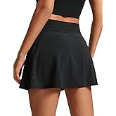 CRZ YOGA High Waisted Flowy Tennis Skirts for Women - Mini Lined Pickleball Casual A Line Skorts with Pockets