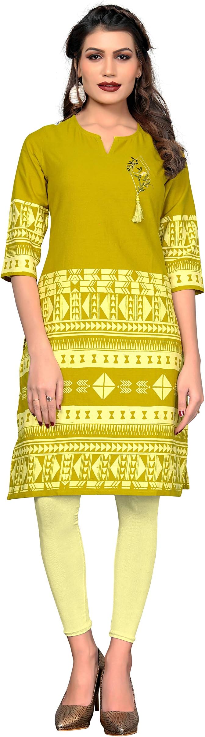 Vbuyz Women Cotton A-line Kurti (VB-KU-263)