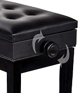 GRANDMA SHARK Piano Stool Height Adjustable Soft Leather Seat with Storage view 6