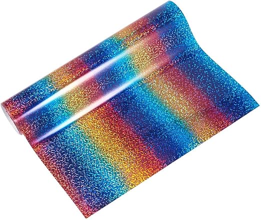 Nbeads 1 Roll Rainbow Stripe Heat Transfer Vinyl Htv For Diy Iron