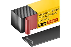 X-BET MAGNET Magnetic Strips with Adhesive Backing - Magnetic Tape for Crafts - Tool and Knife Magnet Strips for Kitchen, Garage and Garden - Adhesive Magnetic Tool Holder Strip for Wall