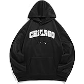 ZAFUL Mens Hoodies Unisex Hoodie Y2K Letter Graphic Print Long Sleeve Drawstring Hoodie Sweatshirt Men Women Streetwear