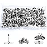 Uigidori 50 Pairs Premium Butterfly Clutch Pin Backs with 8mm Length 10mm Width Blank Pins for DIY Enamel Pins, Jewelry Craft Gifts, or Tie Tack Keeper Replacements (Silver)