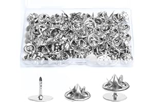 Uigidori 50 Pairs Premium Butterfly Clutch Pin Backs with 8mm Length 10mm Width Blank Pins for DIY Enamel Pins, Jewelry Craft Gifts, or Tie Tack Keeper Replacements (Silver)
