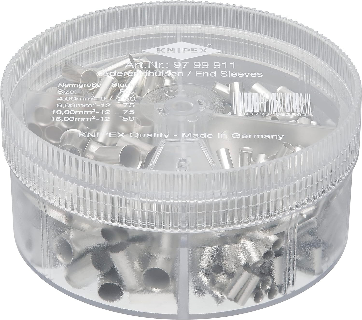 KNIPEX Assortment Boxes with 350 Insulated Wire Ferrules 4 Parts, 97 99 911