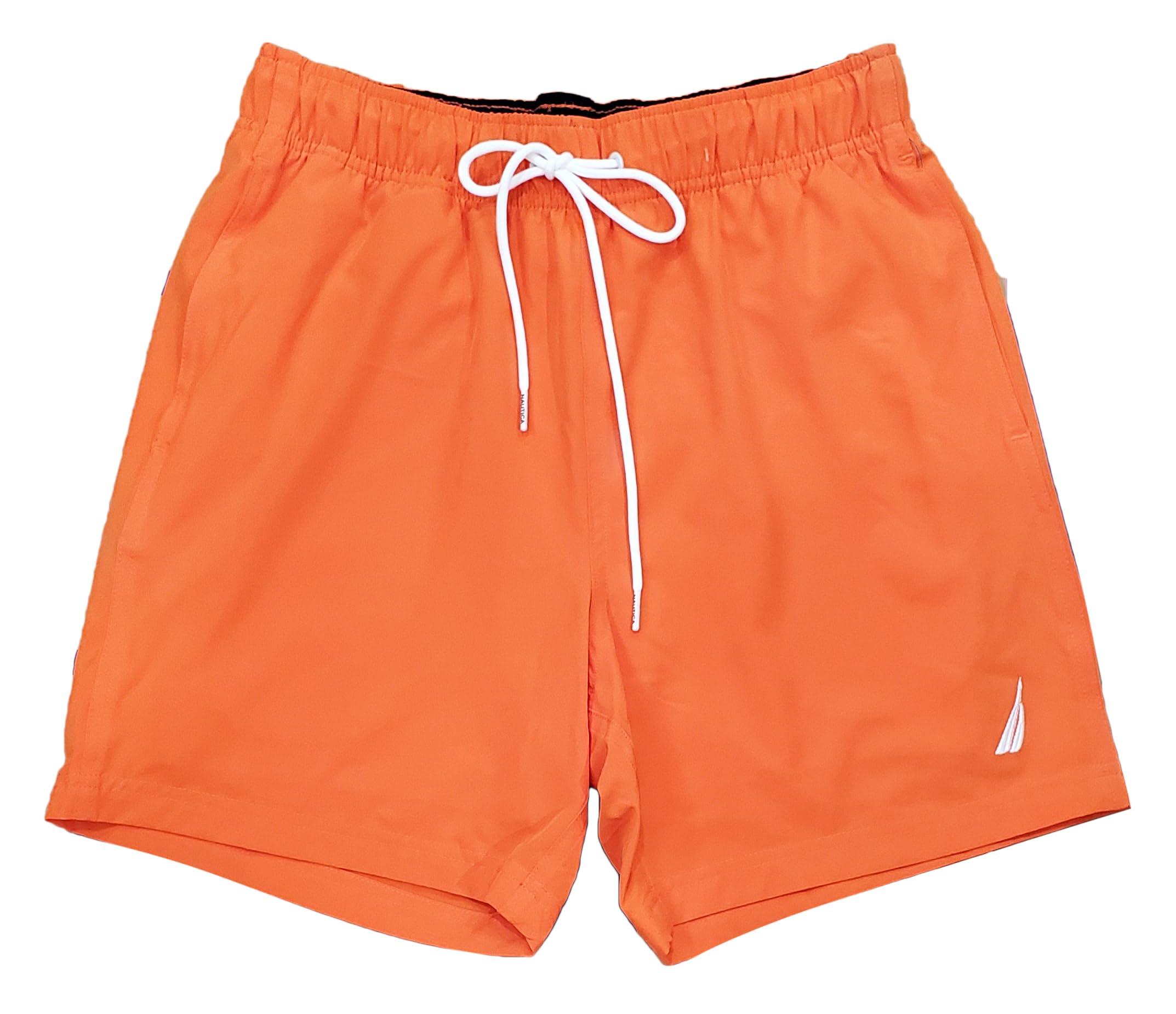 Photo 1 of Nautica Men's Performance 6" Quick-Dry Swim Shorts (Large, Pier Orange)
