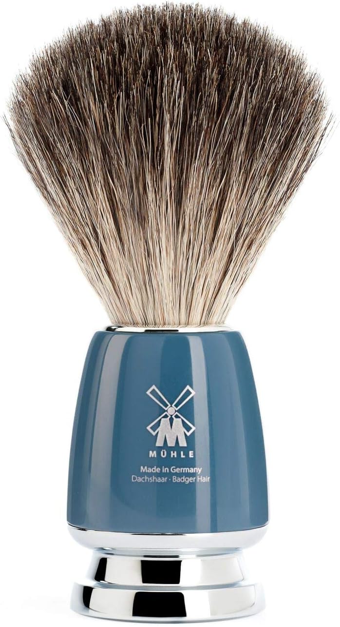 MÜHLE Rytmo Pure Badger Shaving Brush, Petrol Blue