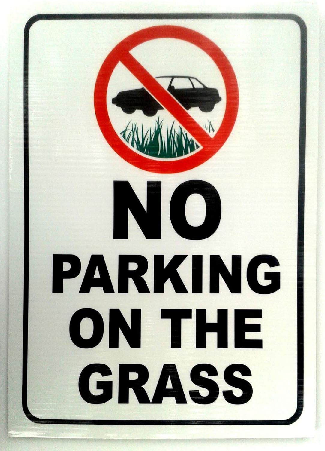 NO PARKING ON THE GRASS CORREX SIGN A4 A3 A2 WEATHERPROOF FADEPROOF (A3 (420mmx297mm))