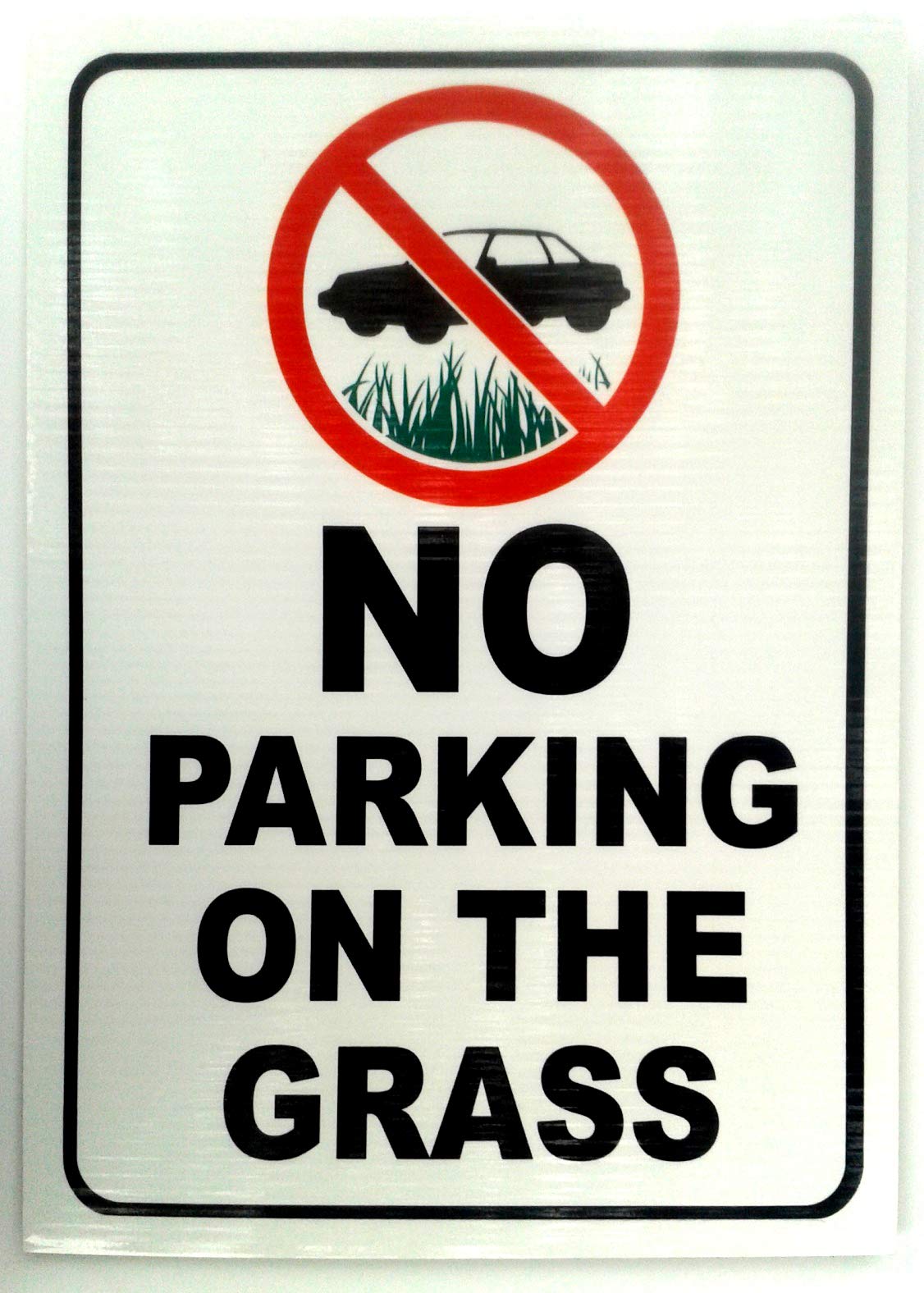 NO PARKING ON THE GRASS CORREX SIGN A4 A3 A2 WEATHERPROOF FADEPROOF (A3 (420mmx297mm)) โ image 1
